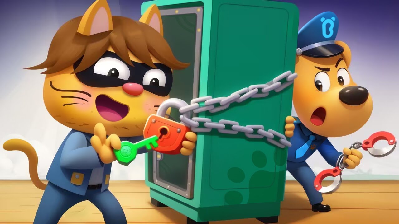 The Key Stealing Cat  Safety Tips  Cartoons for Kids  Sheriff Labrador New Episodes