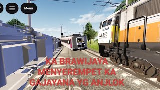 FICTIONAL!! BRAWIJAYA TRAIN HITS DERAILED GAJAYANA TRAIN 😱, TERRIFYING !!!