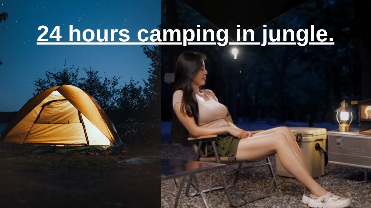 Camping 24 hours in jungle. Survival camping Bushcraft camping ...