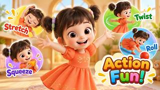 Action Verbs for Kids 🙌 Stretch, Twist, Squeeze, Roll & More! | Arikka's Curious World