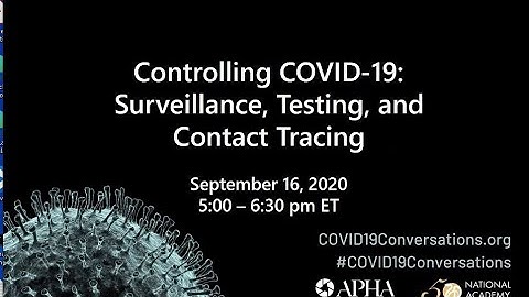 Until We Have a Vaccine — Surveillance, Testing and Contact Tracing