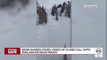 Skier shares story, video of close call with avalanche near Provo