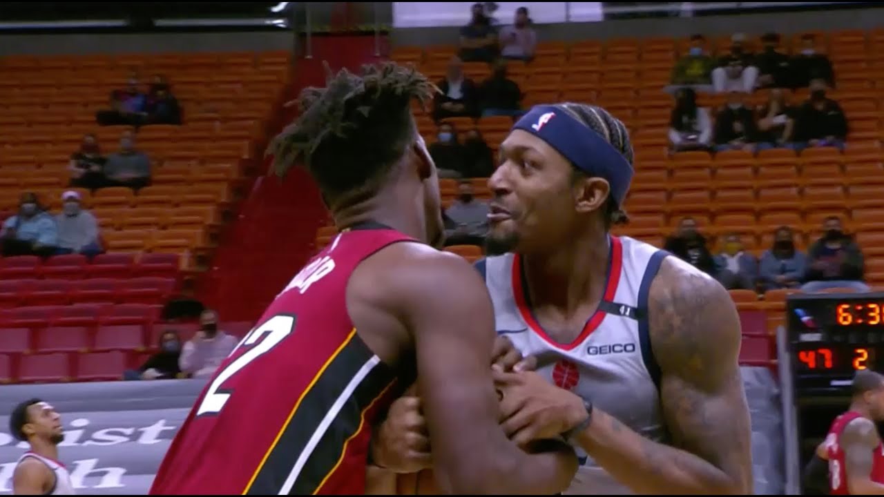 Jimmy Butler & Bradley Beal Laugh After Refusing To Let Go Of The Ball