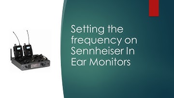 Setting your Sennheiser Wireless G4 Receivers to a good frequency. @TipsToFix