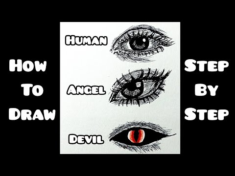 How to Draw Eyes: Human, Angel, and Devil (Step-by-Step Drawing Tutorial)