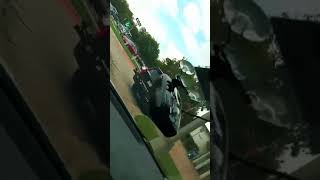 Denton Police Vehicle #1538 caught Illegally parked on one way street