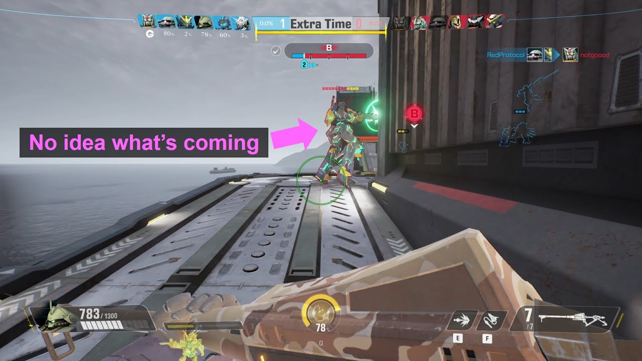 The most dangerous spot in the Harbor City Gundam Evolution moments