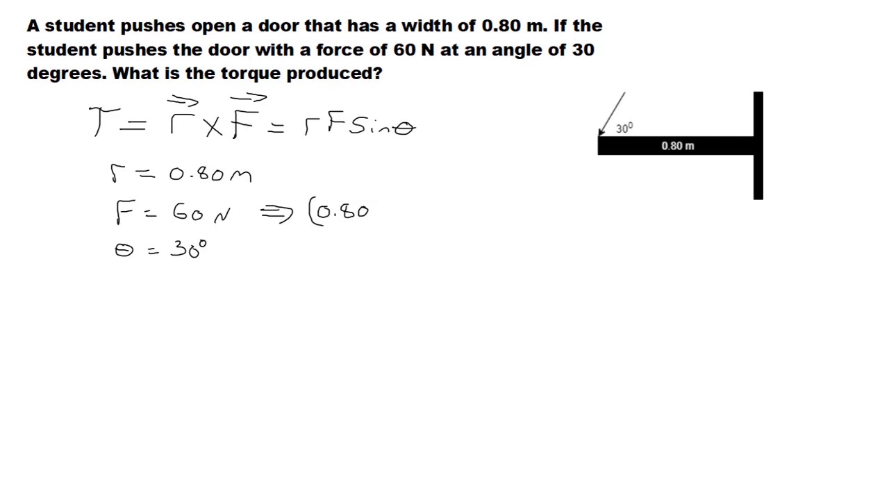 How To Find Torque Physics Example YouTube How To Find Torque Physics Example YouTube