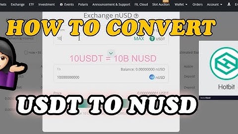 HOW TO CONVERT USDT TO nUSD AT HOTBIT