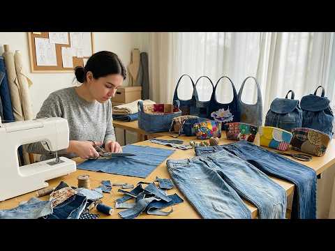 A compilation of great sewing ideas from denim and scraps - Idea #5 will impress everyone
