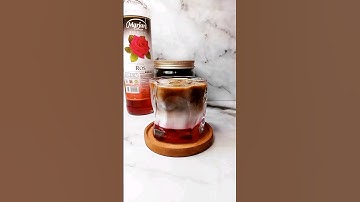 44. Passionate Love #coffee #coffeelover #rosesyrup #valentine #valentinespecial #yt #shorts