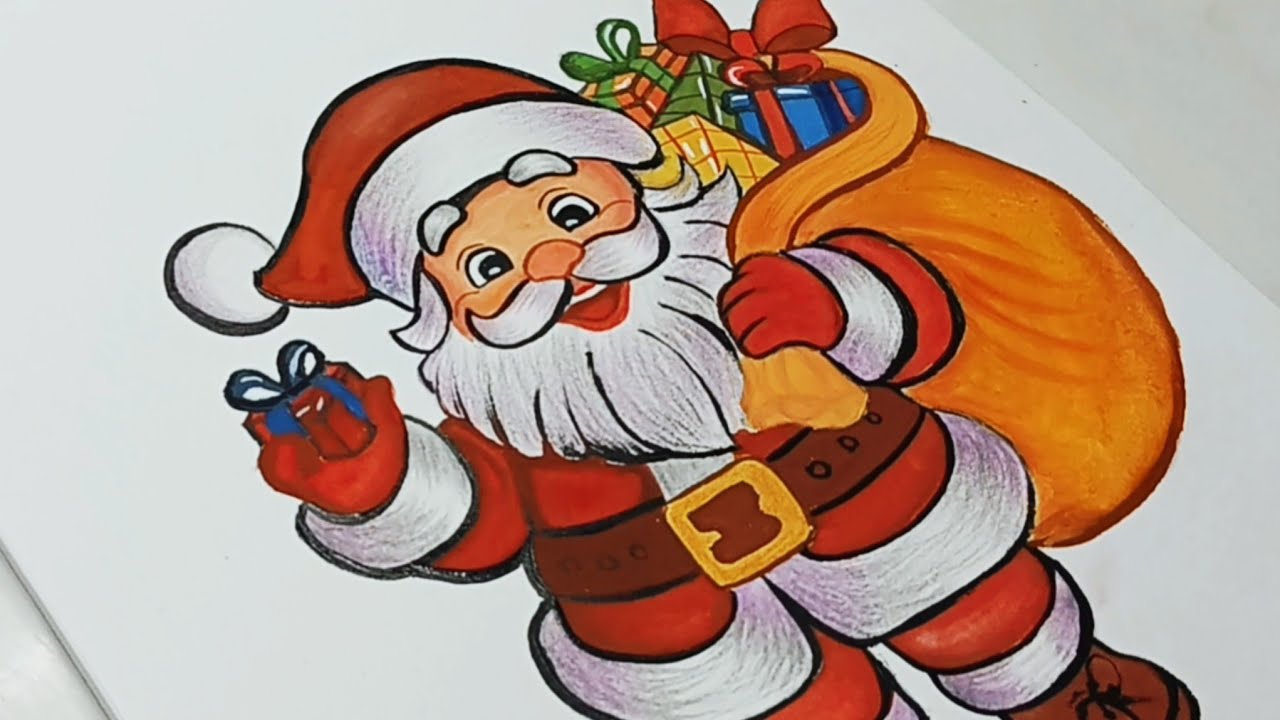 Santa Claus drawing | How to draw Santa Claus 🧑‍🎄 |
