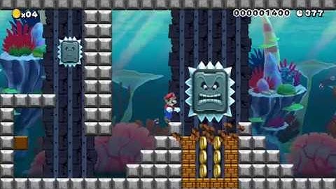 Super Mario Maker Levels: "Underwater Thwomps"