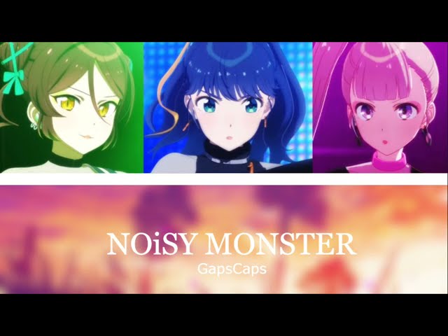 GapsCaps - NOiSY MONSTER - Color Coded【SHORT LYRICS】 Selection Project class=