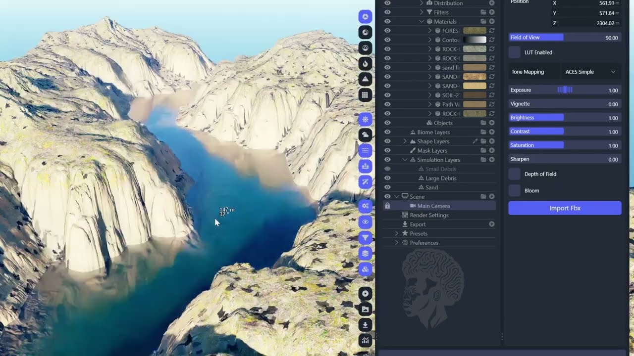 3D Environment Sculpting and Design in World Creator Practice: Day 01: Canyon