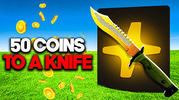 50 COINS TO A KNIFE ON CSGOROLL?? (Facecam)