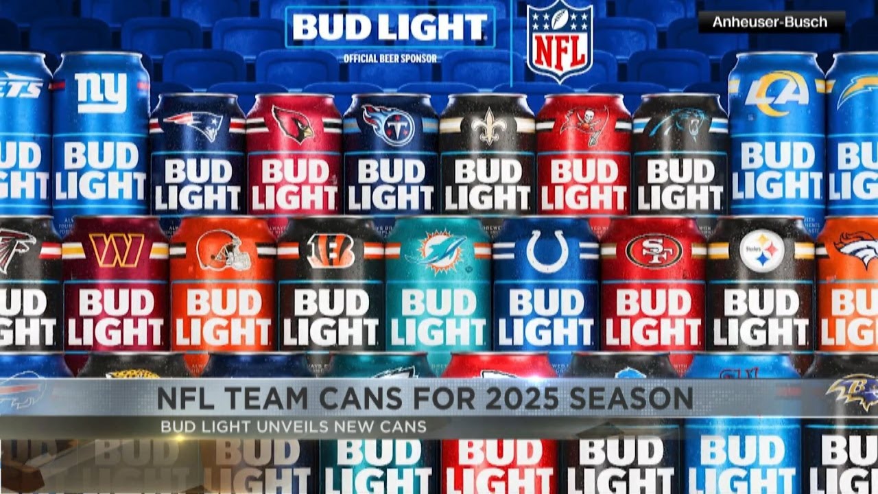 Bud Light NFL team cans for 2025 season - YouTube