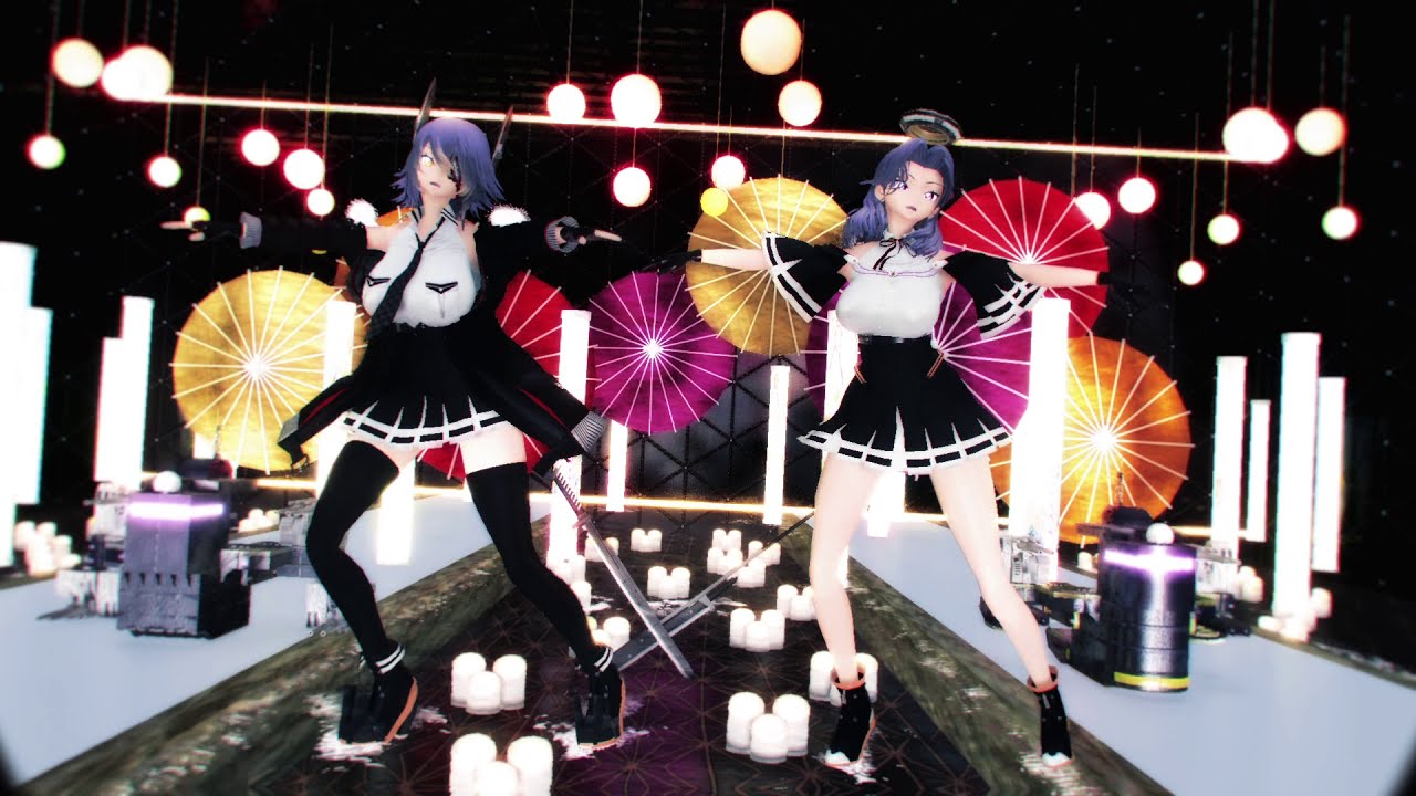 【MMD杯ZERO2参加動画】天龍改二＆龍田改二 GLIDE【MMD艦これ】 - YouTube