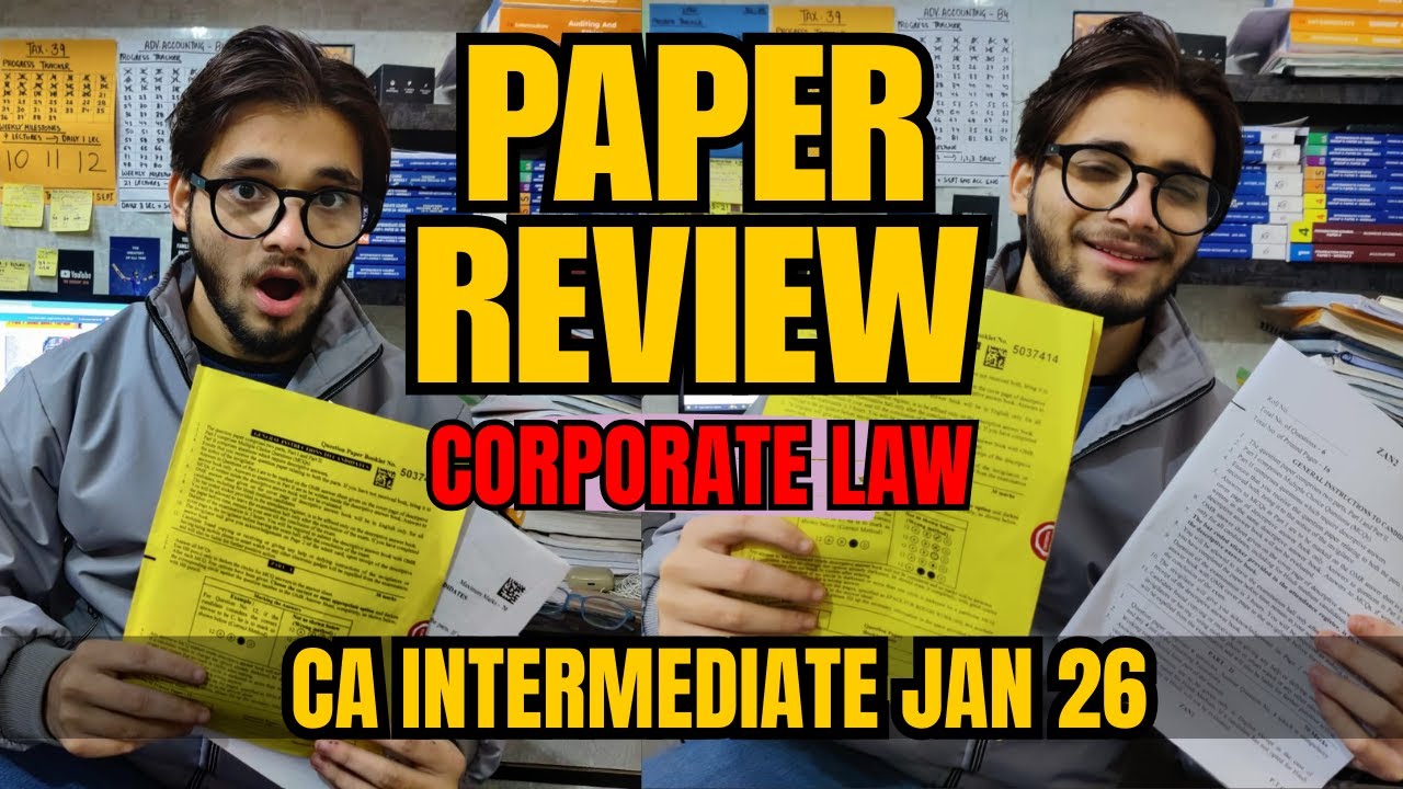 CA Inter Law Paper Review 🔥 Jan 2026 | Expected Marks | Difficulty ...