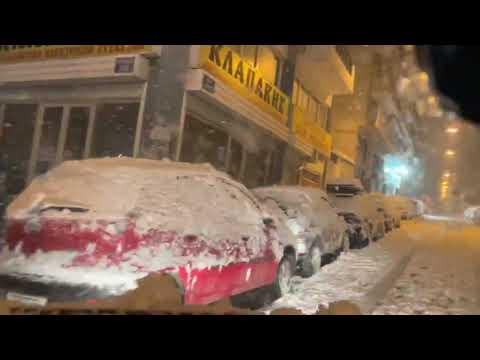 Snowing, Athens ￼