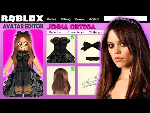 MAKING JENNA ORTEGA A ROBLOX ACCOUNT! (WEDNESDAY ADDAMS)
