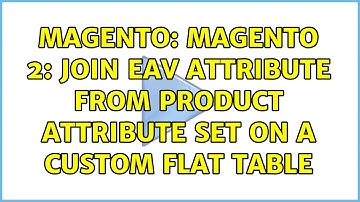 Magento: Magento 2: Join EAV attribute from product attribute set on a custom flat table