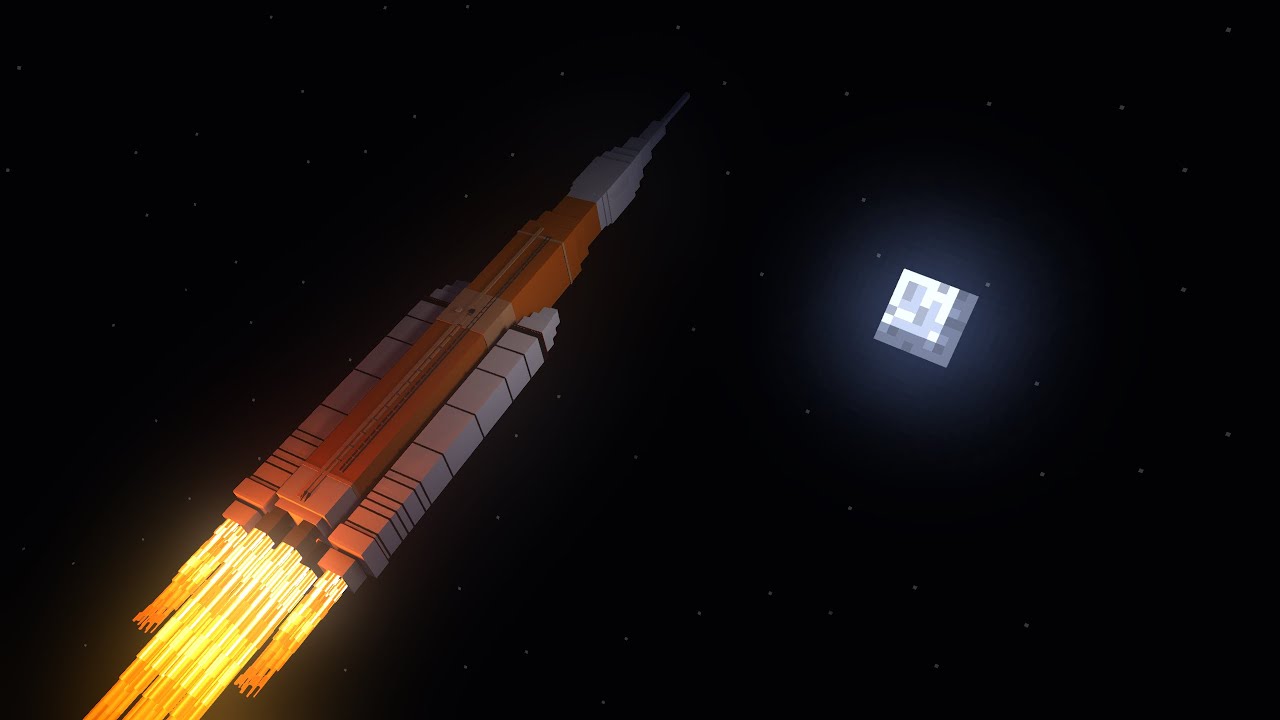 Launch of the SLS Artemis I to the MOON [MINECRAFT ANIMATED] ~4K - YouTube