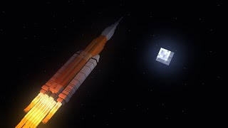 Launch of the SLS Artemis I to the MOON  [MINECRAFT ANIMATED] ~4K