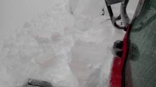 PB 400 running in the deep powder.