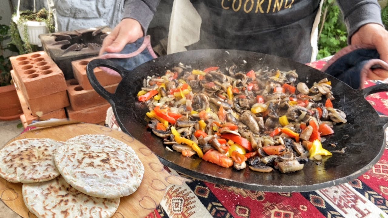 ET TADINDA SEBZELİ MANTAR KAVURMA ve BAZLAMA TARİFİ |yemek tarifleri #CookinginNarure