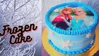 Frozen cake /Frozen ELSA photo cake easiest ever /how to make disney princes cake