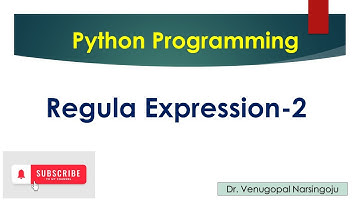 Regular Expression-2 | Python | Venugopal Narsingoju