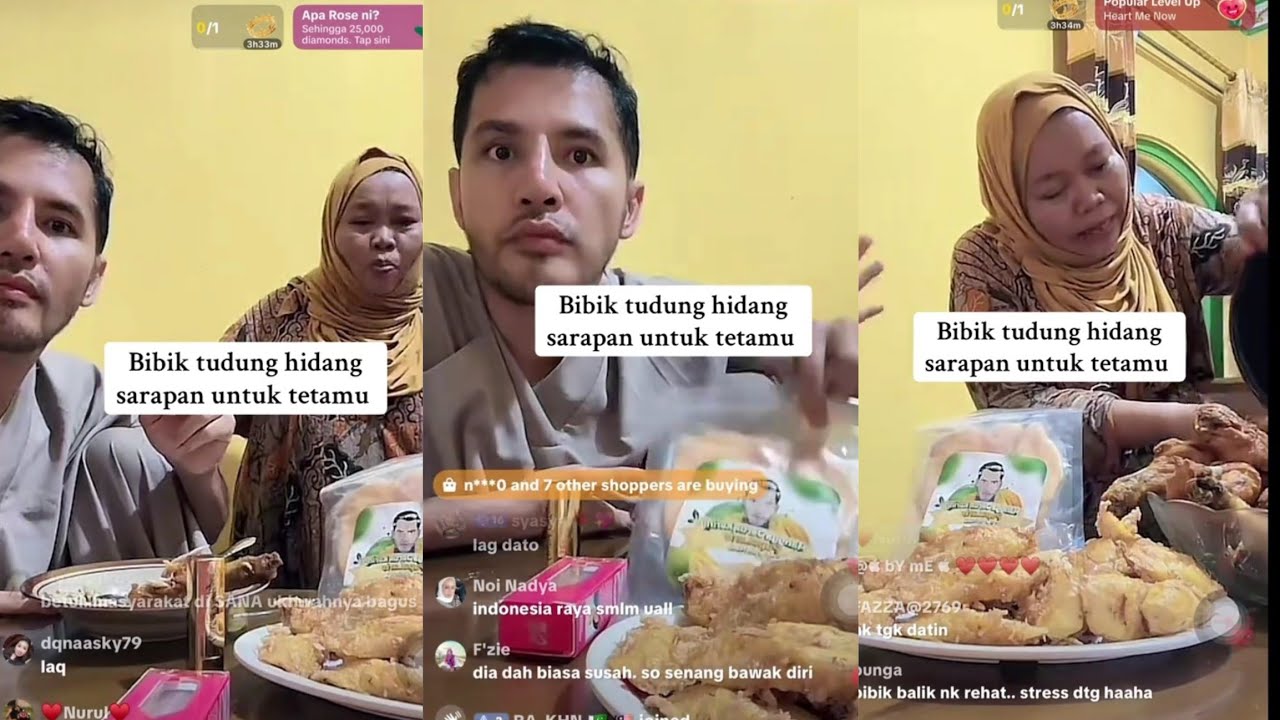 Bibik Tudung Hidang Sarapan Istimewa...Ramai Puji Dato Aliff Syukri Humble...