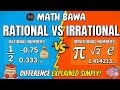 Rational and Irrational numbers explained for 9th grade or O level students
