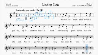 Linden Lea (Vaughan Williams | A Major | ABRSM Grade 5 | List B | 80 bpm | Sing-Along