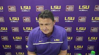 LSU coach Ed Orgeron presser following HUMILIATING loss to Auburn