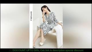 SENTUBILA Summer Print Dresses Women 2025 Elegant Fashion Three Quarter Sleeve Chinese Style Printin