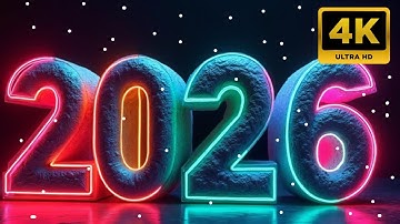 2026 Neon Text Effect | New Year Celebration Visual 4k