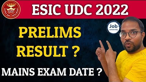ESIC UDC Prelims Result & Mains Exam Date #ESIC #ESIC_UDC #ESIC_2022
