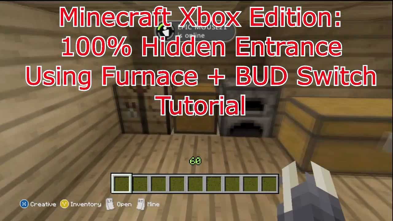 Minecraft Xbox Edition 100 Hidden Entrance Using Furnace YouTube