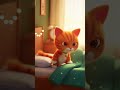 Sleepy Cat vs Alarm Clock 😂⏰🐱 | Funny Cartoon Short #shorts