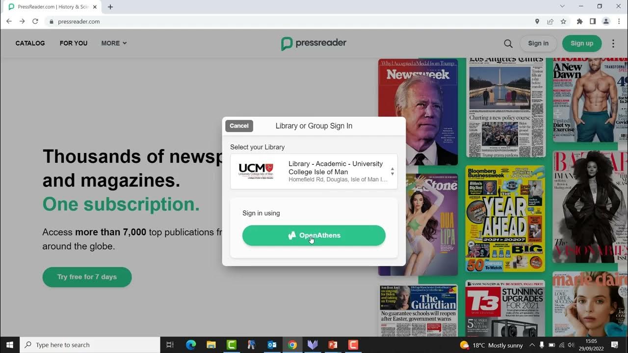Library Snapshots How to use 'Pressreader' YouTube