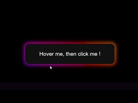 Gradient hover and click effect in button | HTML | CSS.