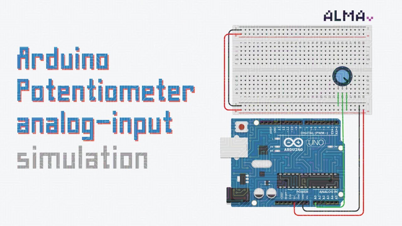 아두이노 예제 32] Potentiometer analoginput Simulation YouTube