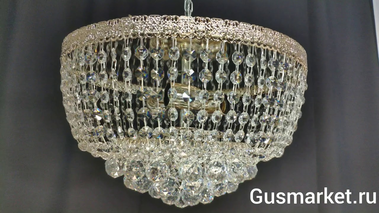 Хрустальная люстра "Анжелика лира" 3 лампы