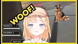 Amelia becomes one with the dogs