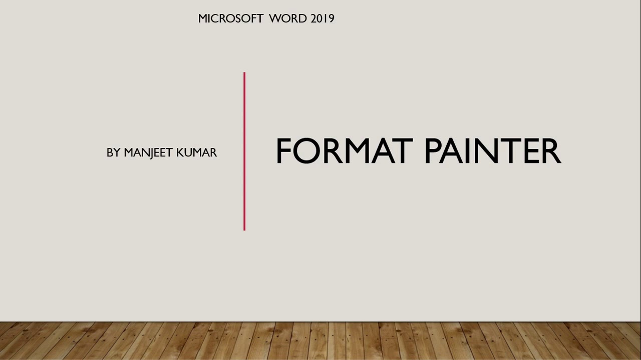 MSWORD Format Painter with exception complete YouTube