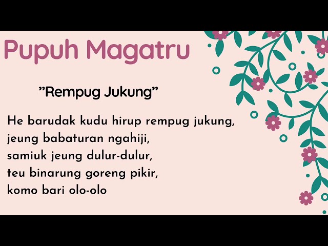 Lagu sunda pupuh magatru class=