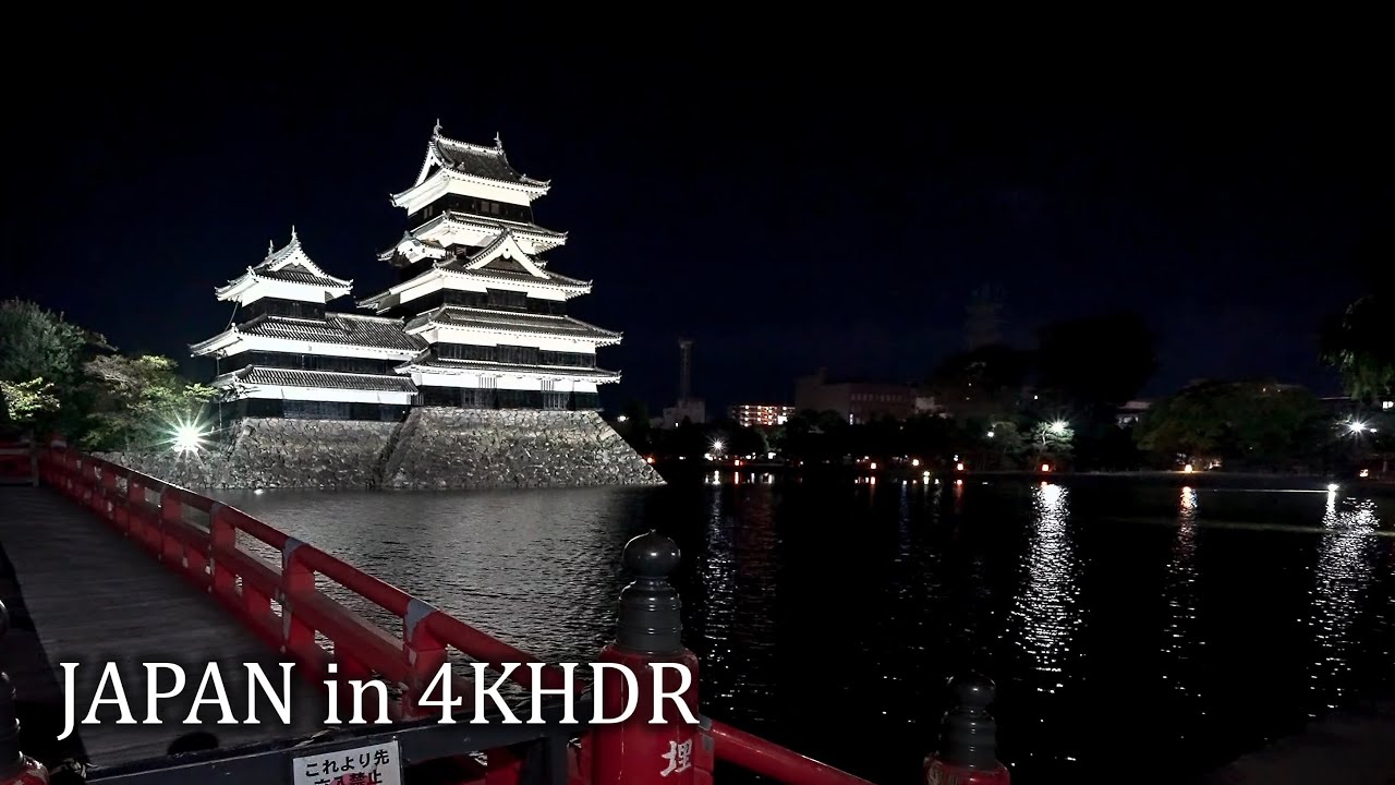 Ночной Мацумото и кошки переулков Наватэ・4K HDR