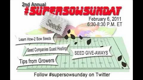 #GardenChat  Brenda Haas Seed Sharing #SuperSowSun...